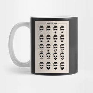 beard style guide poster Mug